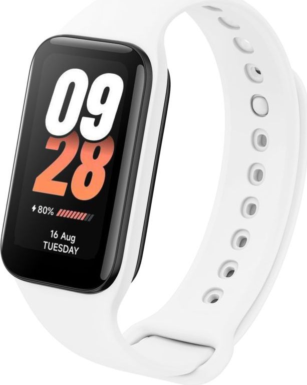 Silikonový řemínek FIXED Silicone Strap pro Xiaomi Smart Band 8 Active/9 Active, bílý
