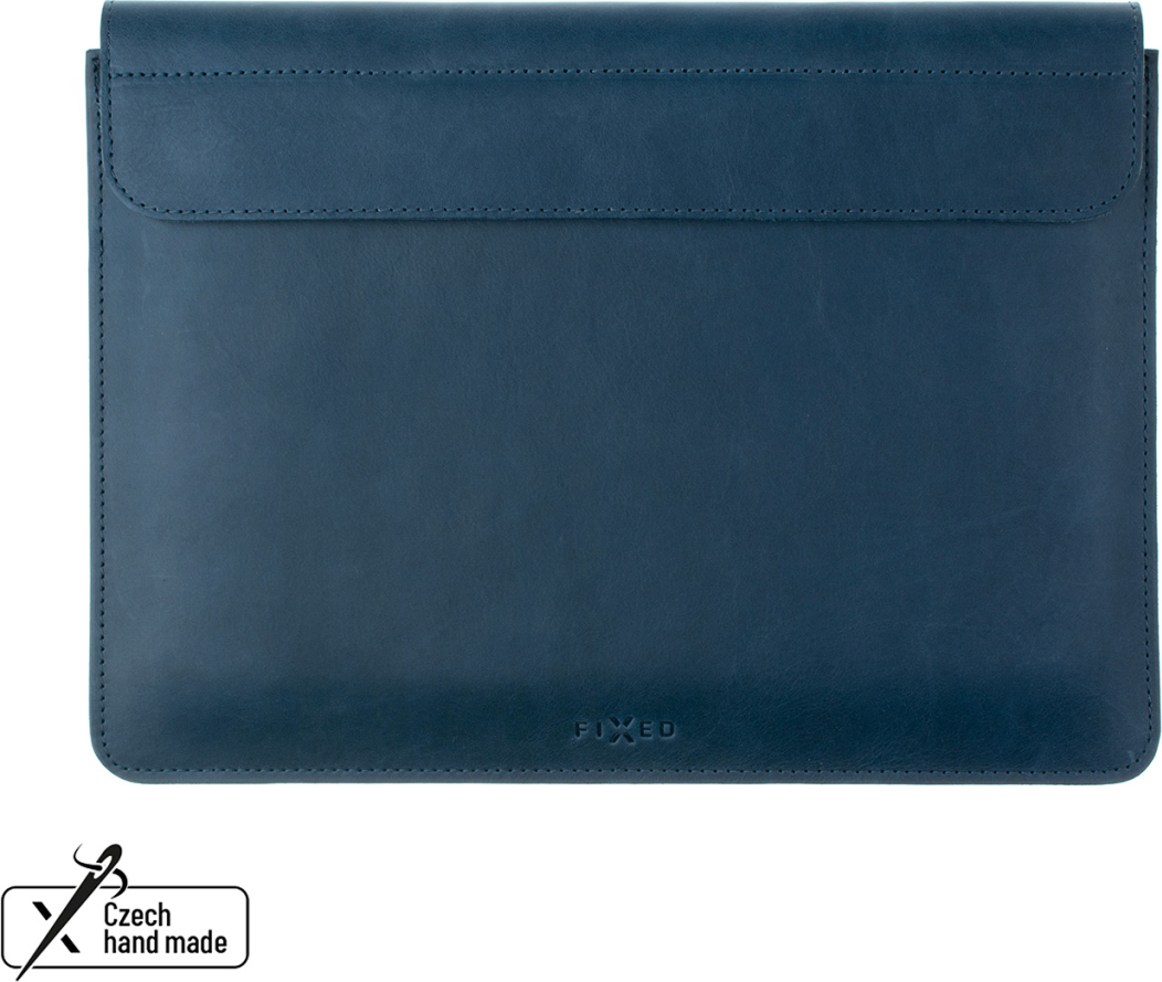Levně Kožené pouzdro FIXED Oxford pro Apple MacBook 12", modré