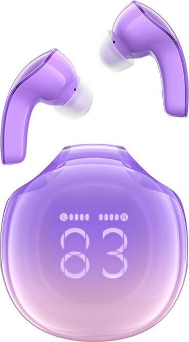 Sluchátka do uší TWS Acefast T9, Bluetooth 5.3, IPX4 (hroznově fialová)