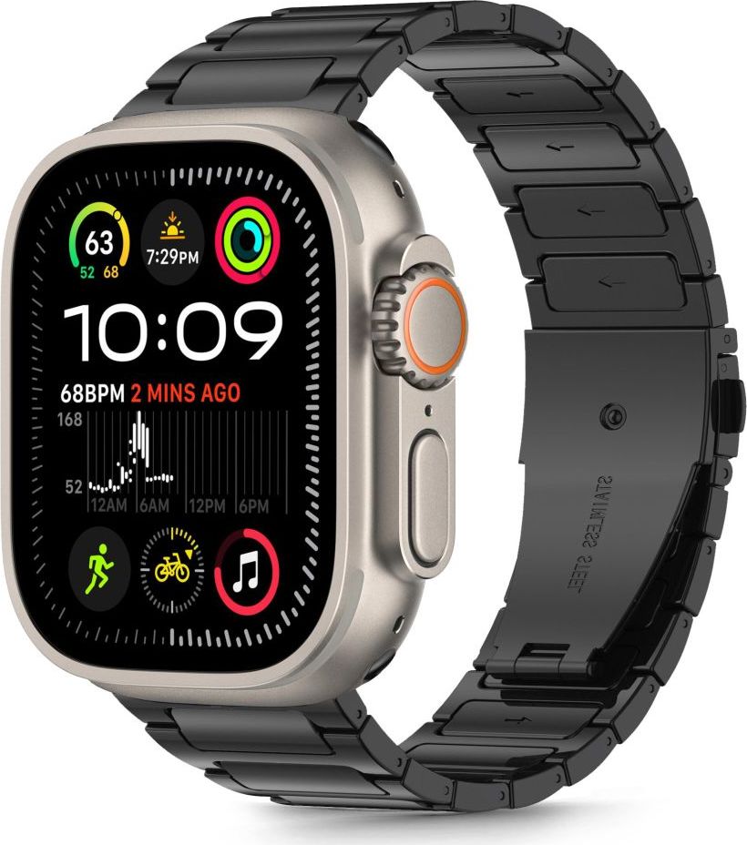 TECH-PROTECT STAINLESS CLASSIC APPLE WATCH 6 / 7 / 8 / 9 / 10 / SE / ULTRA 1 / 2 (44 / 45 / 46 / 49 MM) BLACK