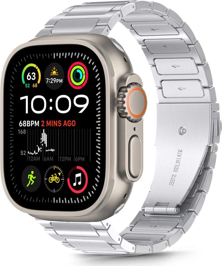 TECH-PROTECT STAINLESS CLASSIC APPLE WATCH 6 / 7 / 8 / 9 / 10 / SE / ULTRA 1 / 2 (44 / 45 / 46 / 49 MM) SILVER
