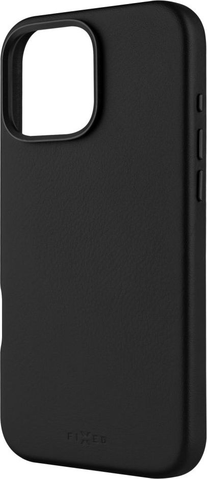 Kožený zadní kryt FIXED MagLeather s podporou MagSafe pro Apple iPhone 16 Pro Max, černý