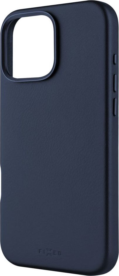 Kožený zadní kryt FIXED MagLeather s podporou MagSafe pro Apple iPhone 16 Pro Max, modrý