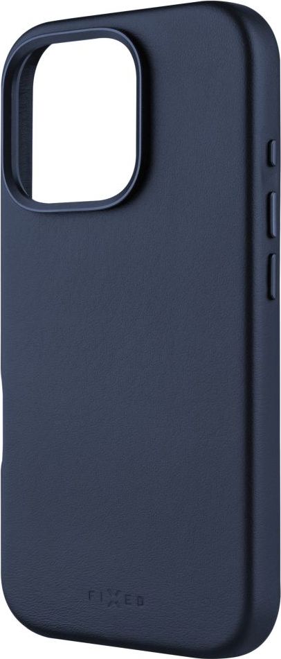 Kožený zadní kryt FIXED MagLeather s podporou MagSafe pro Apple iPhone 16 Pro, modrý
