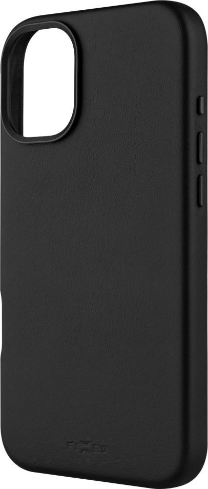 Kožený zadní kryt FIXED MagLeather s podporou MagSafe pro Apple iPhone 16 Plus, černý