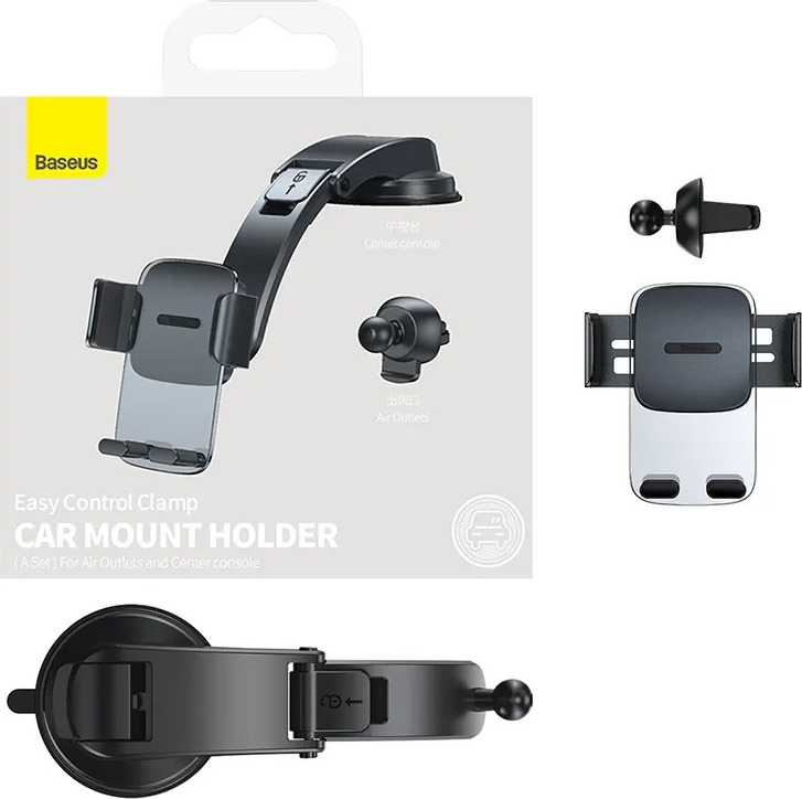Držák do auta Baseus Easy Control Clamp do mřížky / na palubní desku (černý)