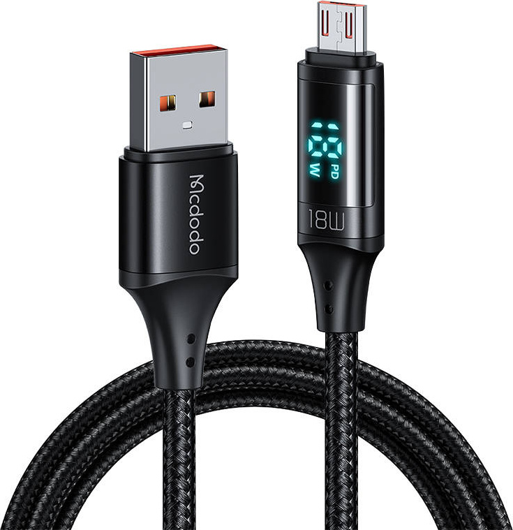 Kabel Mcdodo CA-1070 USB na Micro USB, 3A, 1,2 m (černý)