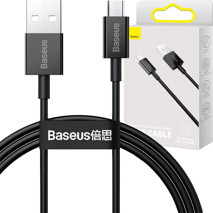 Baseus CAMYS-01 Superior Fast Charging Datový Kabel MicroUSB 2A 1m Black