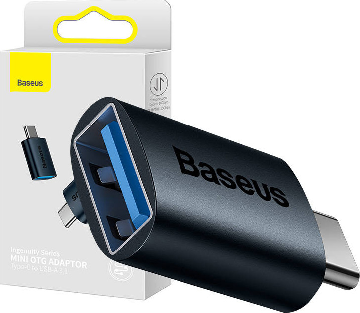 Baseus Ingenuity adaptér USB-C na USB-A OTG (modrý)