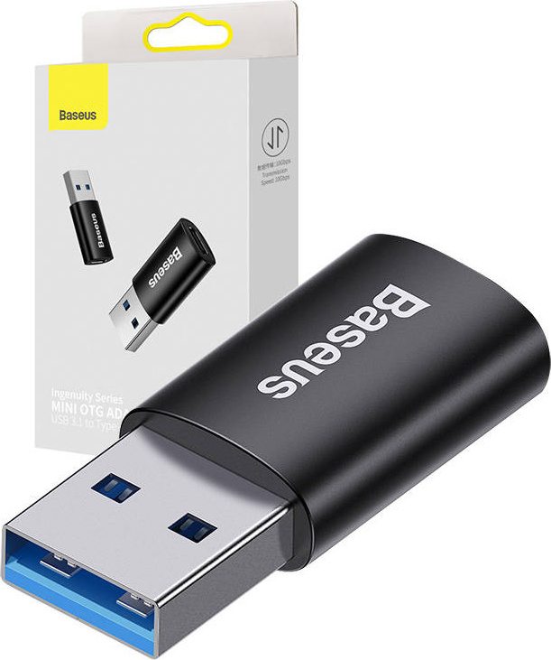 Baseus Ingenuity adaptér USB-A na USB-C OTG (černý)