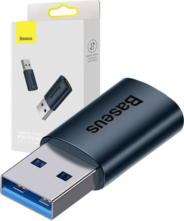 Baseus Ingenuity Series Mini USB 3.1 OTG to USB Type C adapter blue (ZJJQ000103)