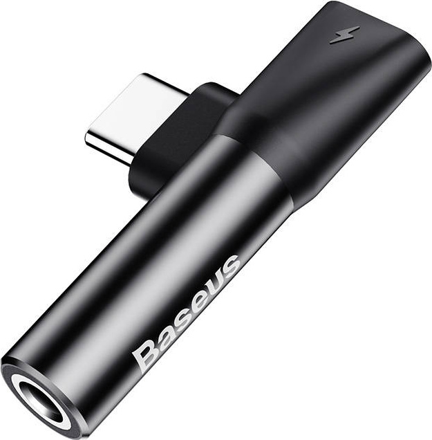 Baseus Audio Converter L41 adapter from USB-C to USB-C port + 3.5 mm headphone jack black (CATL41-01)