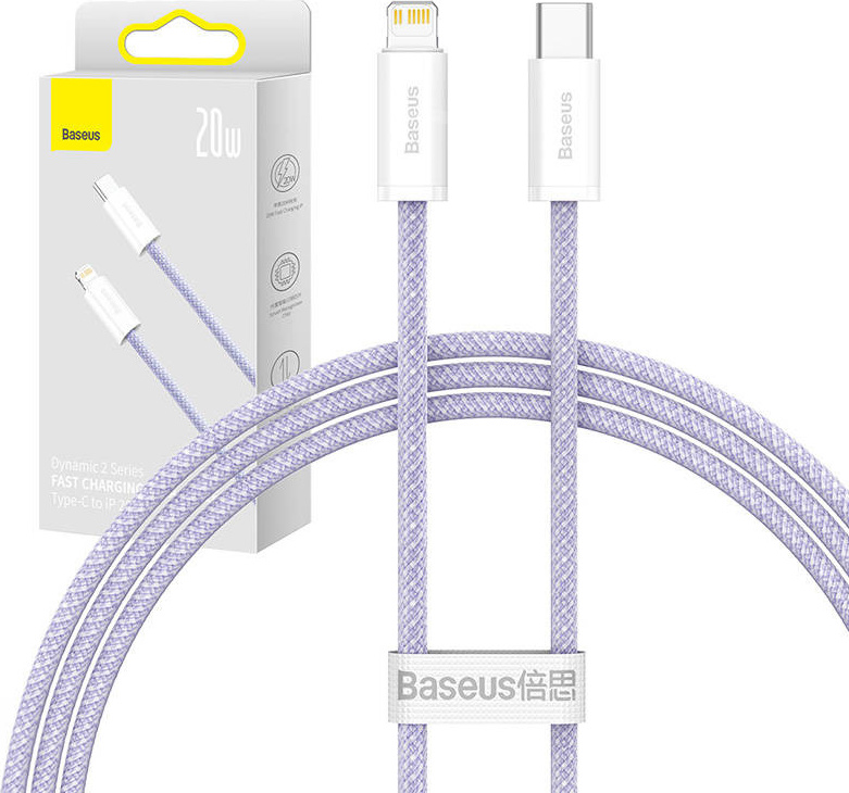 Kabel USB-C pro Lightning Baseus řady Dynamic 2, 20 W, 1 m (fialový)