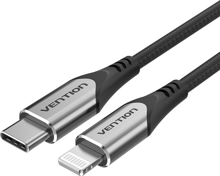 Kabel USB-C 2.0 do Lightning Vention TACHF MFi 3A 1m (šedý)