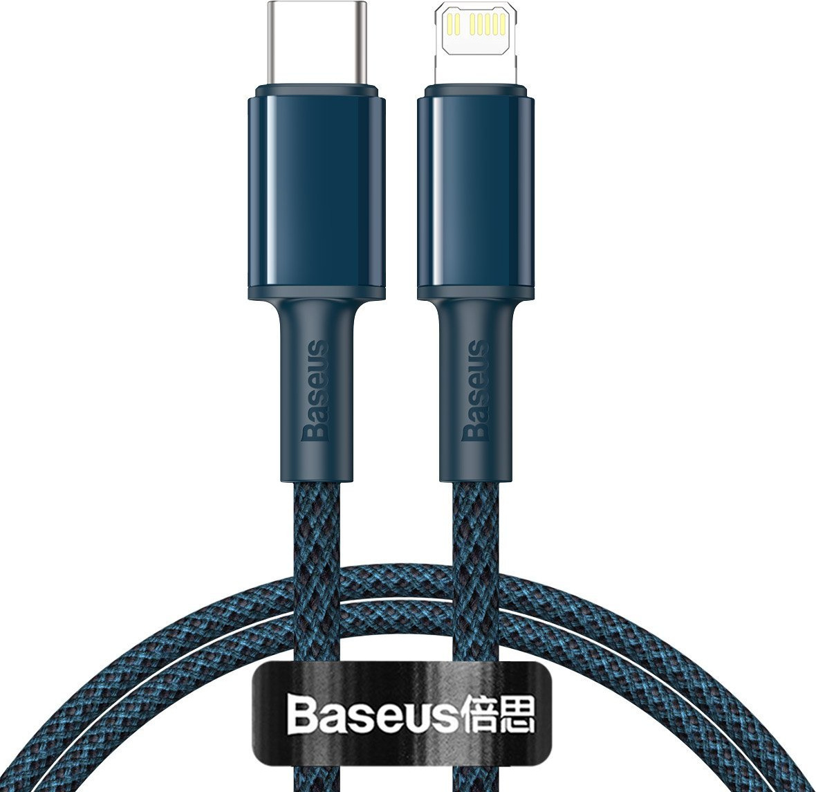 Baseus High Density Braided Series Fast Charging Datový Kabel USB-C - Lightning 20W 2m Blue