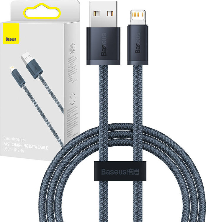 Baseus Dynamic Series Fast Charging Datový Kabel USB-A - Lightning 2.4A 2m Slate Gray