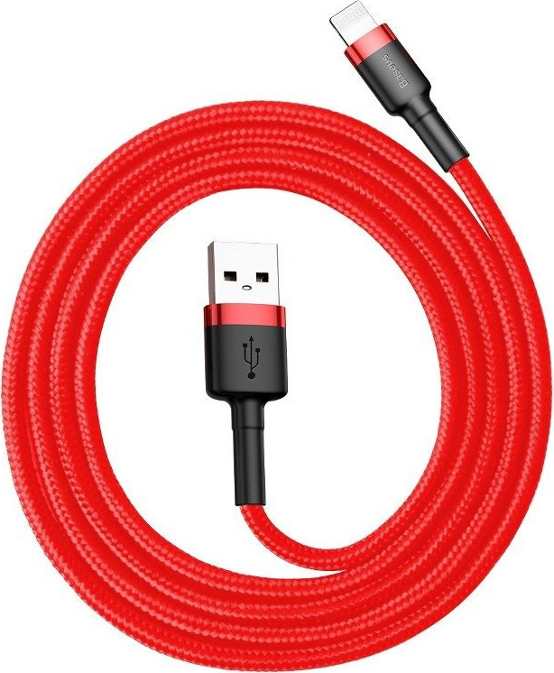 Baseus Cafule USB Lightning kabel 2,4 A 1 m (černo-červený)
