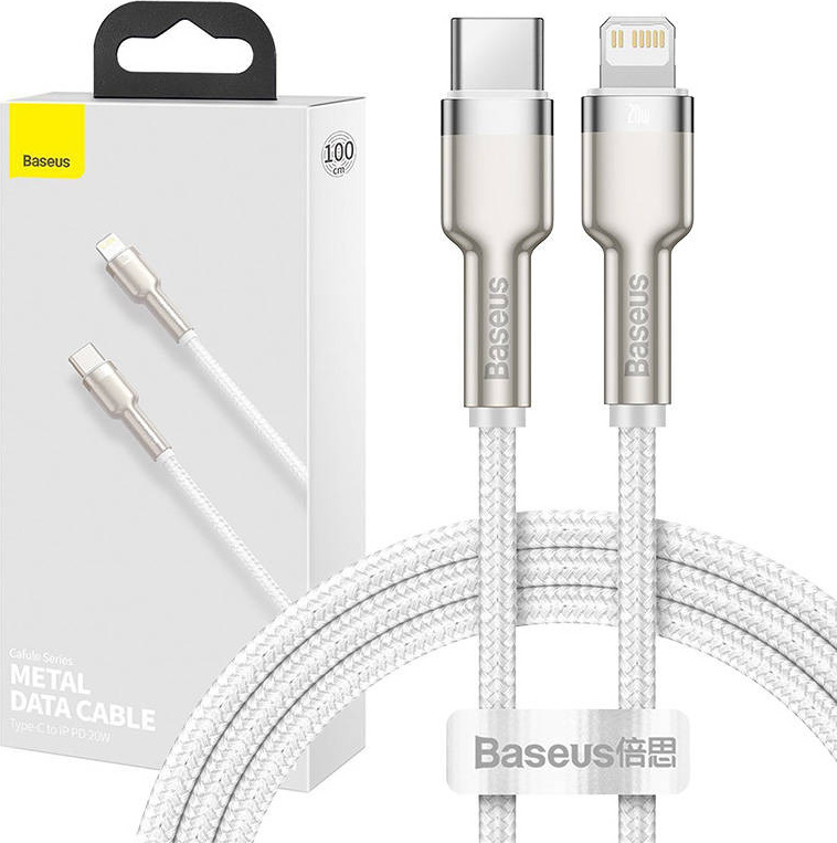 Baseus Cafule Series Metal Data USB-C / Lightning 20W PD cable 1 m - white