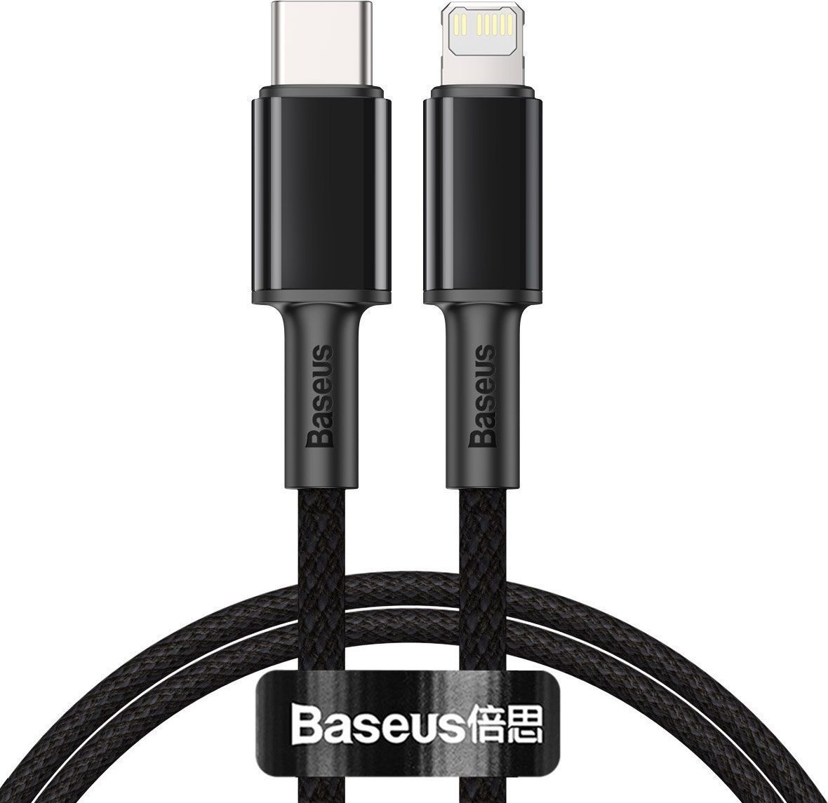 Baseus High Density Braided Series Fast Charging Datový Kabel USB-C - Lightning 20W 1m Black