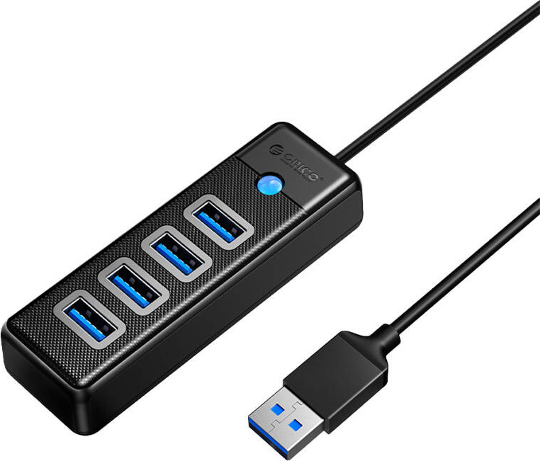 Orico Hub USB na 4x USB 3.0, 5 Gbps, 0,15 m (černý)