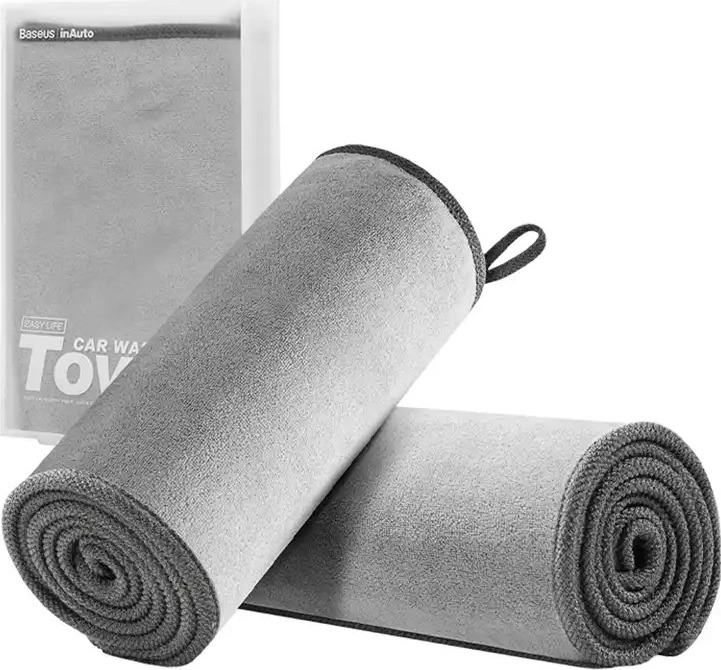 Baseus 2 x Microfiber Car Drying Towel Microfiber 40cm x 40cm Gray (CRXCMJ-0G)