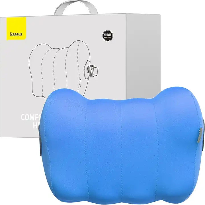 Hedvábný polštářek pod opěrku hlavy do auta Baseus řady ComfortRide (modrý)
