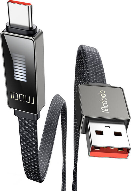 Kabel Mcdodo CA-4980 USB na USB-C s displejem 1,2 m (černý)