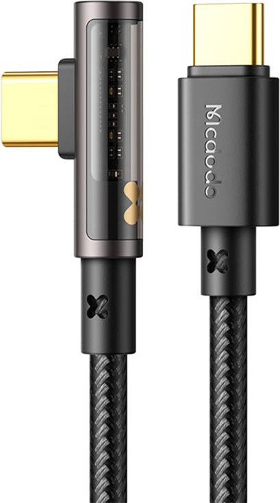 Kabel USB-C na USB-C Prism 90 stupňů Mcdodo CA-3401, 100W, 1,8 m (černý)