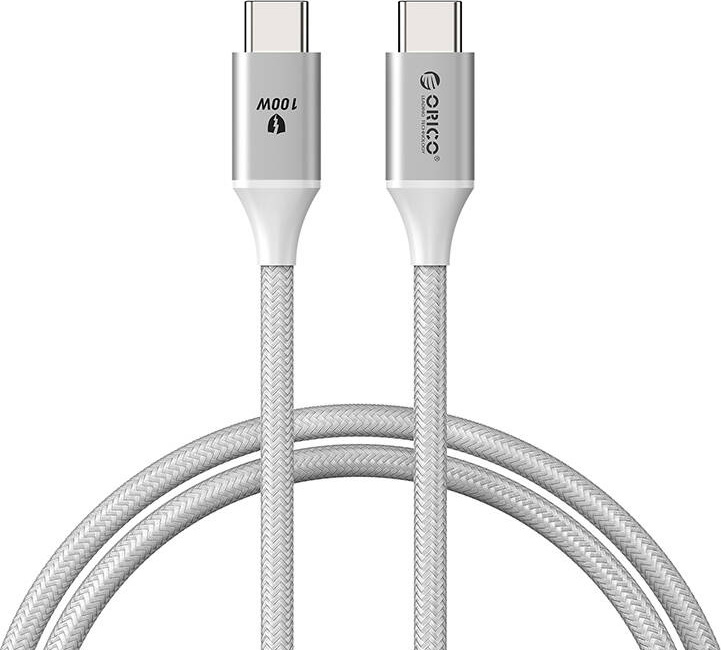 Orico 100W nabíjecí kabel USB-C na USB-C (bílý)