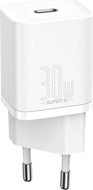 Baseus Super Si 1C fast charger USB Type C 30W Power Delivery Quick Charge white (CCSUP-J02)