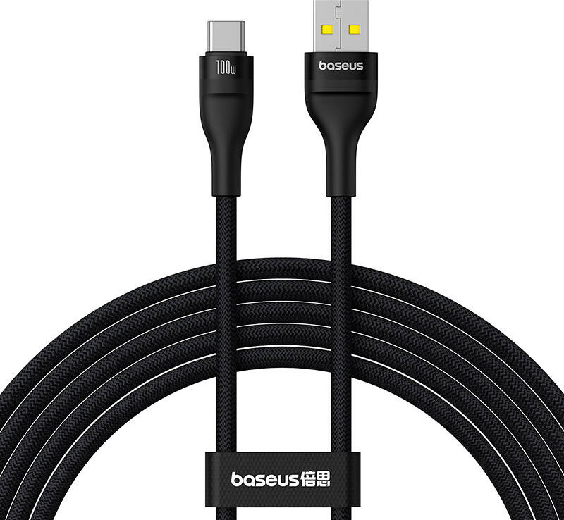 Baseus Flash 2 Charging Cable USB to USB-C 100W 2m Cluster Black