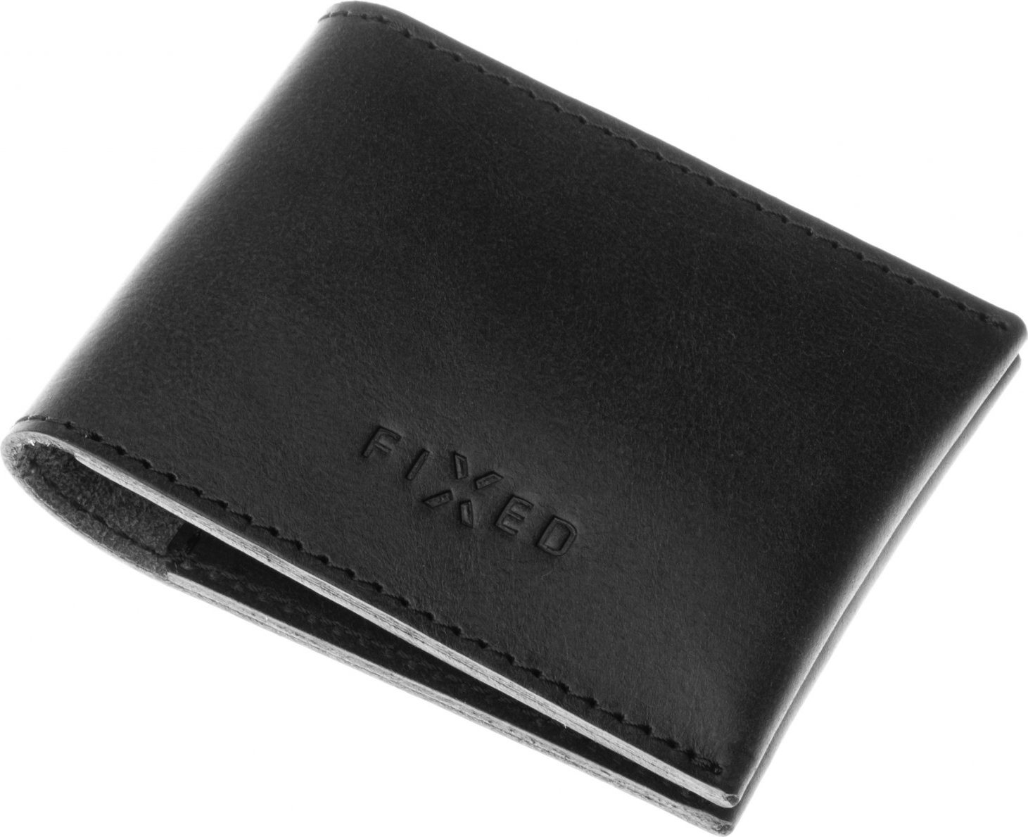Kožená peněženka FIXED Wallet z pravé hovězí kůže, černá