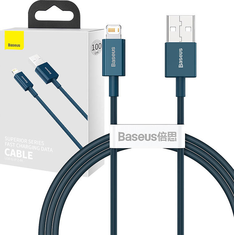 Baseus cable Superior USB - Lightning 1,0 m 2,4A blue
