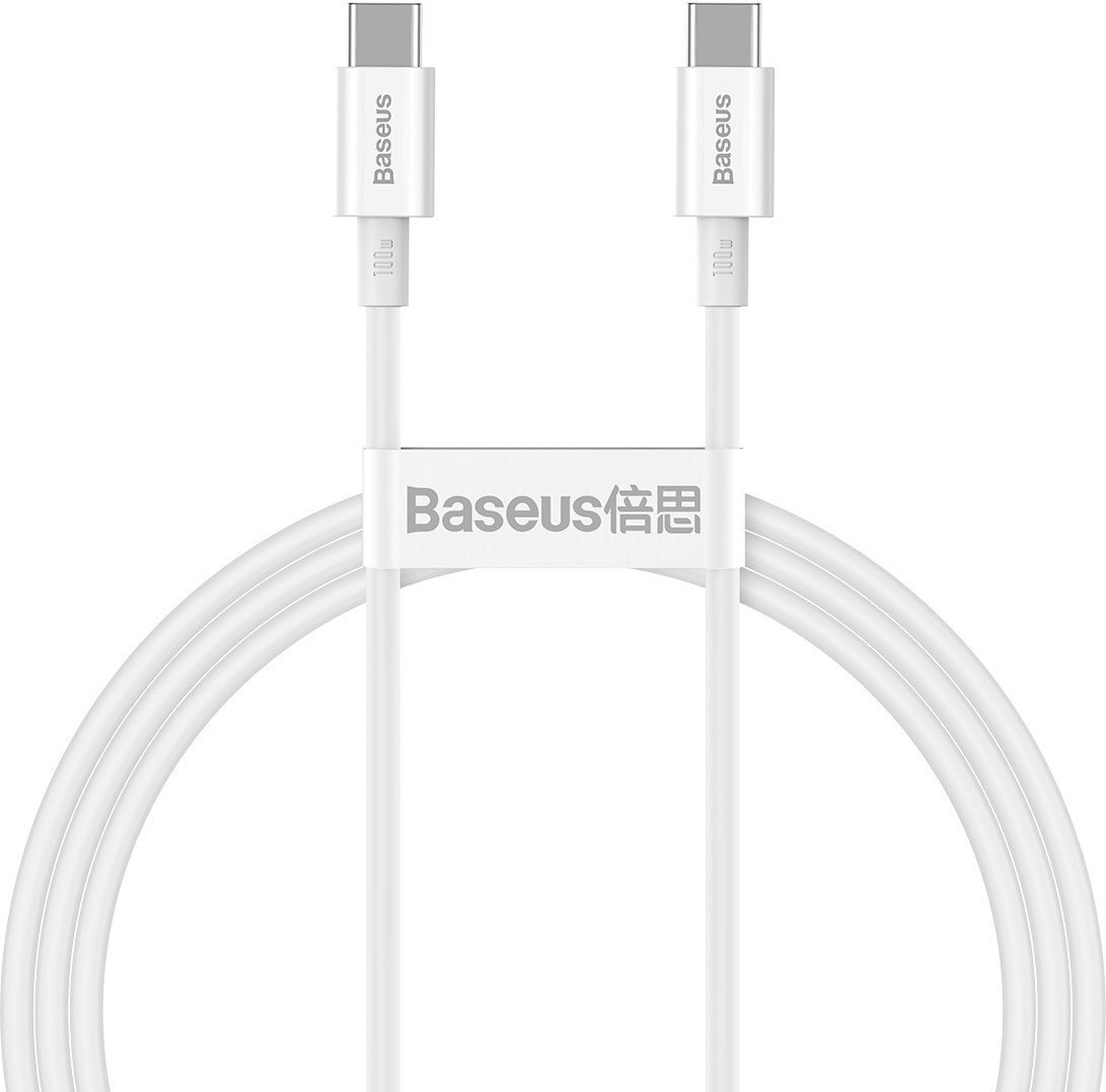 Kabel Baseus Superior Series USB-C na USB-C, 100W, 1m (bílý)