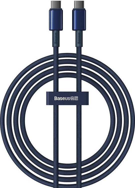 Baseus Tungsten Gold Fast Charging Data Cable Type-C to Type-C 100W 2m Deepsea Blue