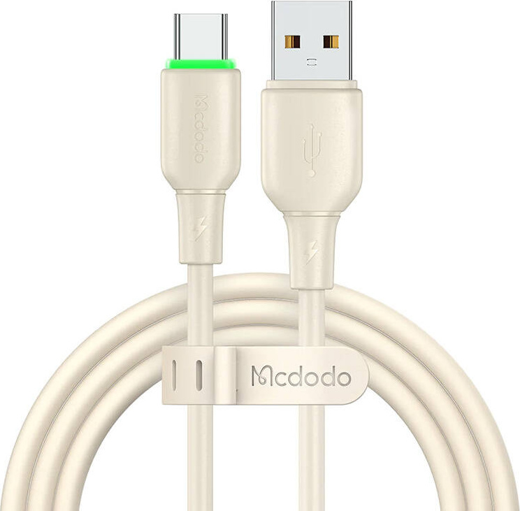 Kabel USB na USB-C Mcdodo CA-4750 s LED světlem 1,2 m (béžový)