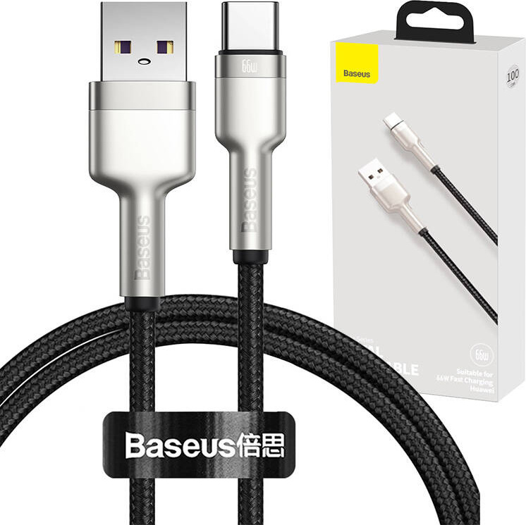 Baseus Cafule Metal Series Datový Kabel USB-USB-C 66W 1m Black