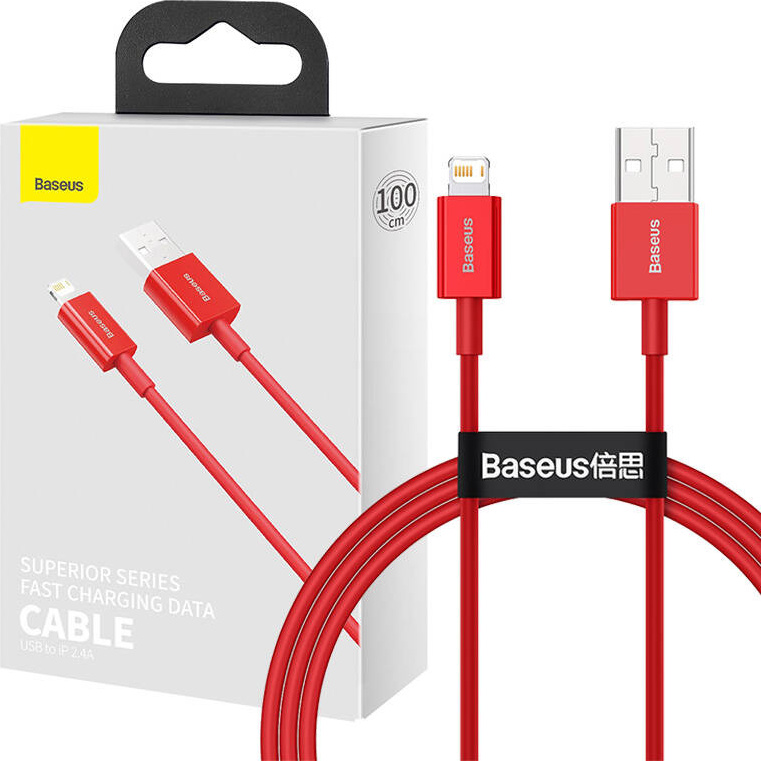 Baseus cable Superior USB - Lightning 1,0 m 2,4A red