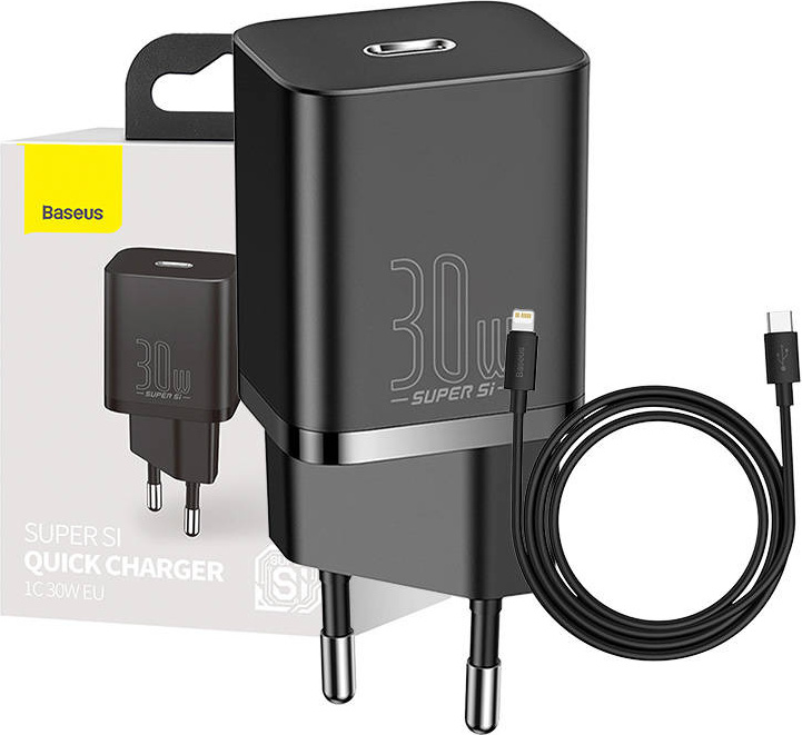 Baseus wall charger Super Si PD 30W 1x USB-C black