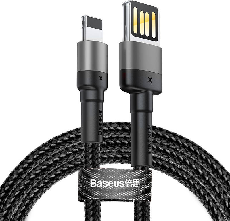 Baseus cable Cafule USB - Lightning 1,0 m 2,4A gray-black double side USB