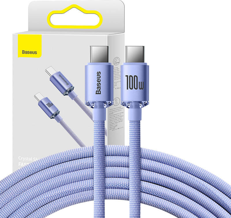 Baseus CAJY000605 USB-C - USB-C PD Cable 100W 5A 480Mb/s 1.2m - Purple