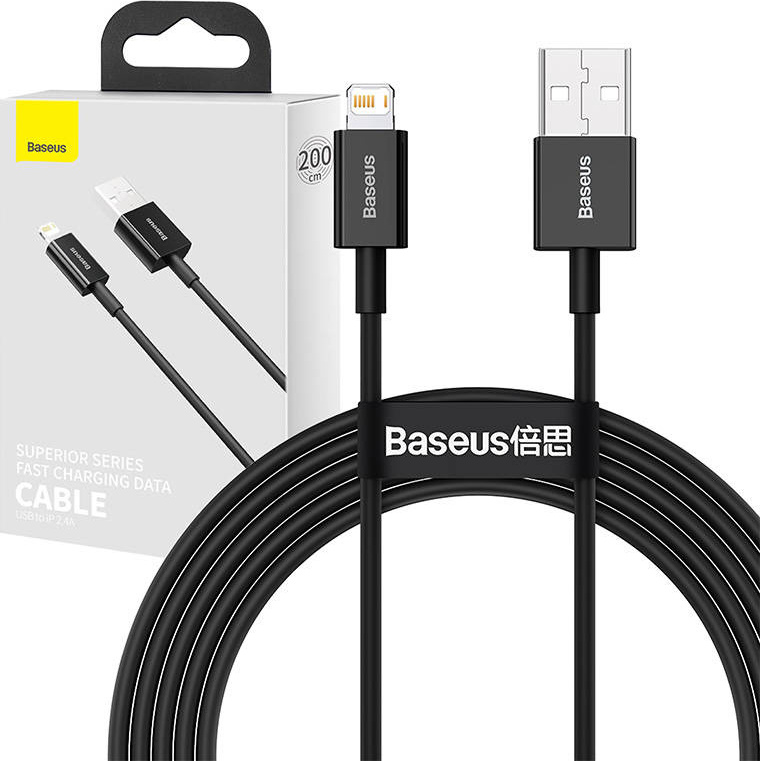 Baseus CALYS-C01 Superior Fast Charging Datový Kabel USB to Lightning 2.4A 2m Black