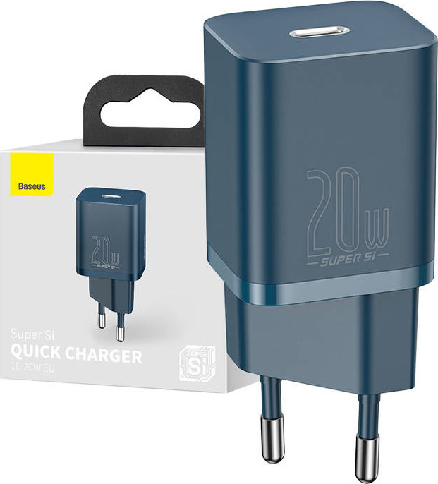 Baseus wall charger Super Si PD 20W 1x USB-C blue