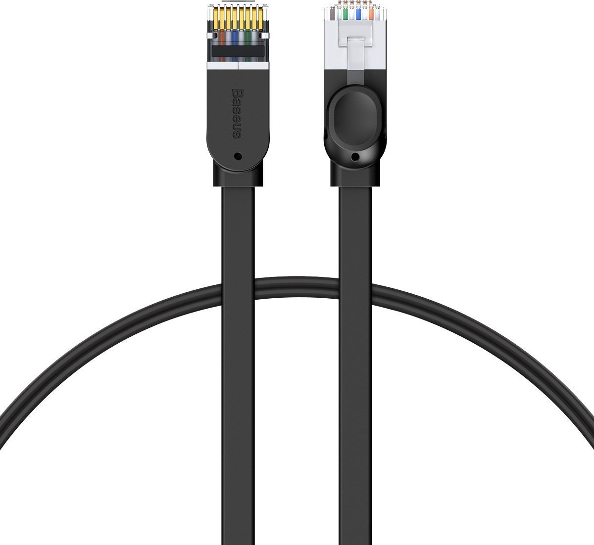 Baseus Cat 6 UTP Ethernet kabel RJ45 plochý 1m černý