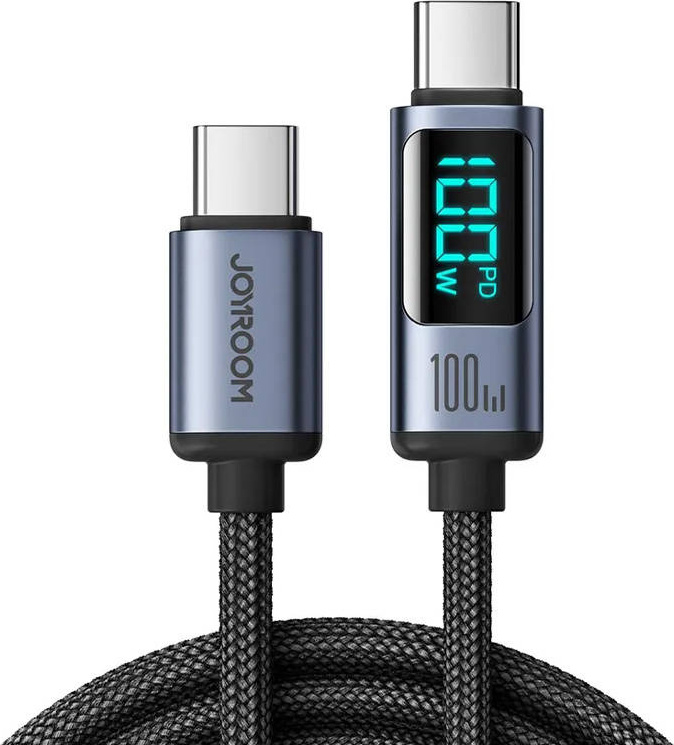 Joyroom Prism Series A16 USB-C / USB-C 100W 1.2m Cable with LED Display - Black