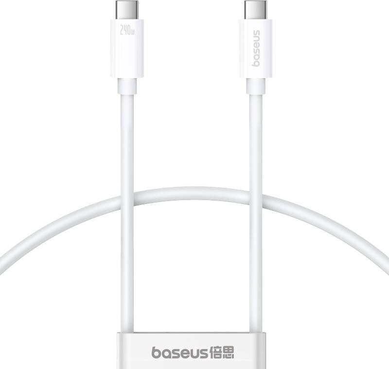 rychlonabíjecí kabel Baseus Superior 2 USB-C na USB-C 240W, 1,8 m (bílý)