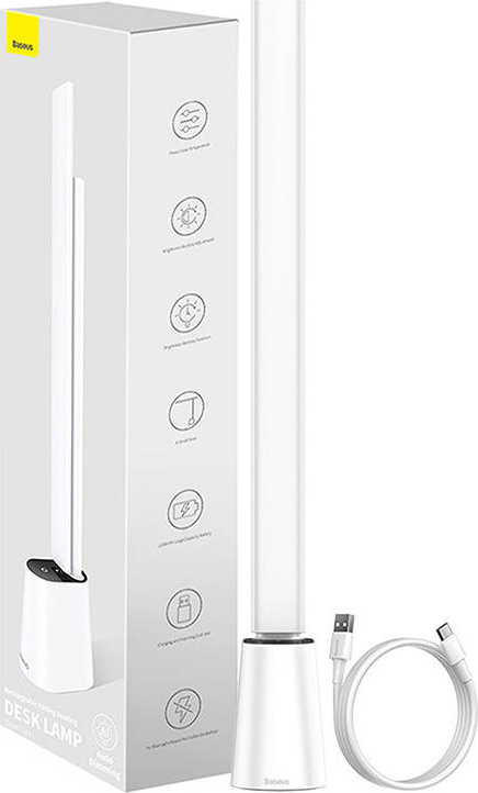 Skládací stolní lampa Baseus Smart Eye dobíjecí (bílá)