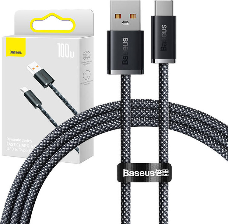 Kabel USB na USB-C Baseus řady Dynamic, 100 W, 1 m (šedý)