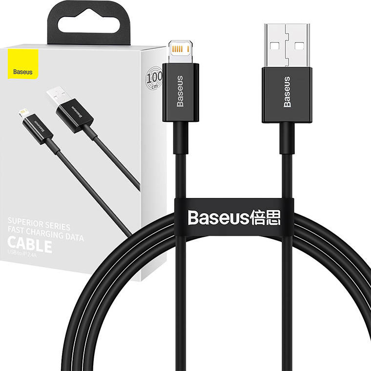 Baseus CALYS-A01 Superior Fast Charging Datový Kabel USB to Lightning 2.4A 1m Black