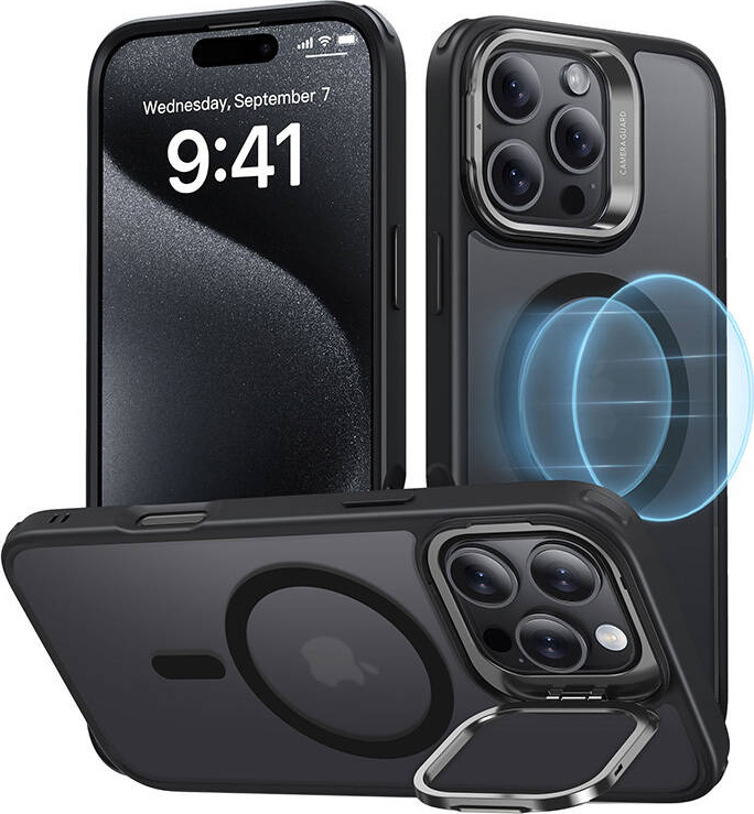 Hybridní pouzdro (HaloLock) ESR se stojánkem pro iPhone 16 Pro Max (černé)